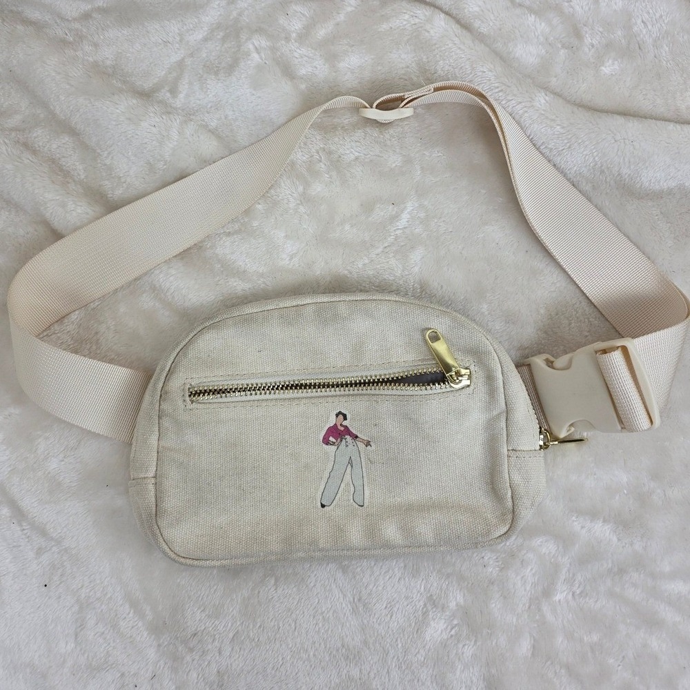 Wild Fable Customized Harry Styles Fine Line Canvas Fanny Pack Belt Bag Cream